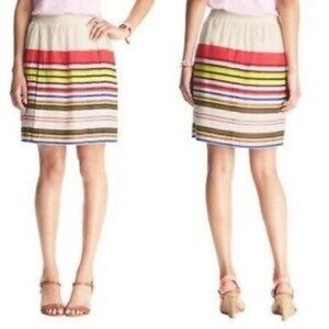 Ann Taylor Loft Aloha Striped Pleated Full Skirt